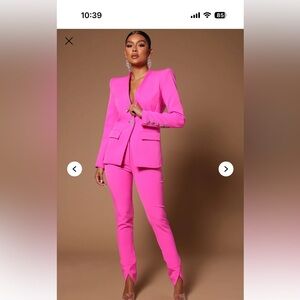 Fashion nova Lux suit jacket extra small pants small